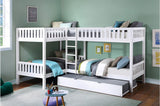 Galen White Modern Transitional Wood And Engineered Wood Four Youth Twin Bedroom Set - Ella Furniture