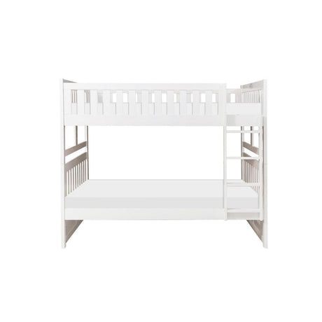 Galen White Modern Transitional Wood And Engineered Wood Full/full Bunk Bed - Ella Furniture
