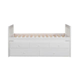Galen White Modern Transitional Wood And Engineered Wood Twin/twin Trundle Bed - Ella Furniture