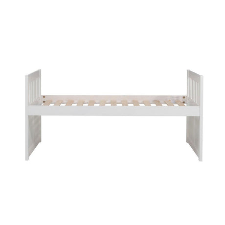 Galen White Transitional Wood And Engineered Wood Youth Twin Panel Storage Trundle Bed - Ella Furniture