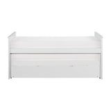 Galen White Modern Transitional Wood And Engineered Wood Twin/twin Bed With Twin Trundle - Ella Furniture