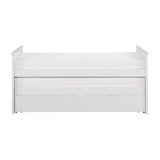 Galen White Modern Transitional Wood And Engineered Wood Twin/twin Bed With Storage Boxes - Ella Furniture