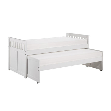 Galen White Modern Transitional Wood And Engineered Wood Twin Bed - Ella Furniture