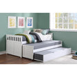 Galen White Modern Transitional Wood And Engineered Wood Twin/twin Bed With Twin Trundle - Ella Furniture