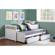 Galen White Modern Transitional Wood And Engineered Wood Twin/twin Bed With Storage Boxes - Ella Furniture
