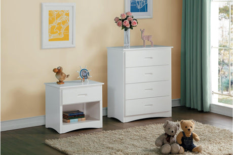 Galen White Modern Transitional Wood And Engineered Wood Youth Triple Twin Bunkbed - Ella Furniture