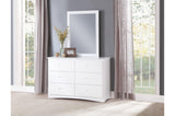 Galen White Modern Transitional Solid Wood Twin Bed And Twin Corner Bookcase Bed - Ella Furniture