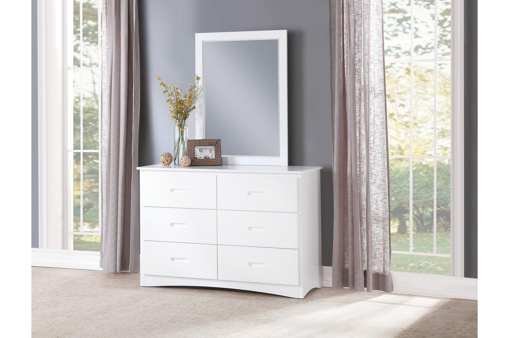 Galen White Modern Transitional Wood And Engineered Wood Youth Triple Twin Bunkbed - Ella Furniture