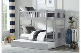 Orion Gray Contemporary Transitional Wood And Engineered Wood Youth Twin Over Twin Bedroom Set - Ella Furniture