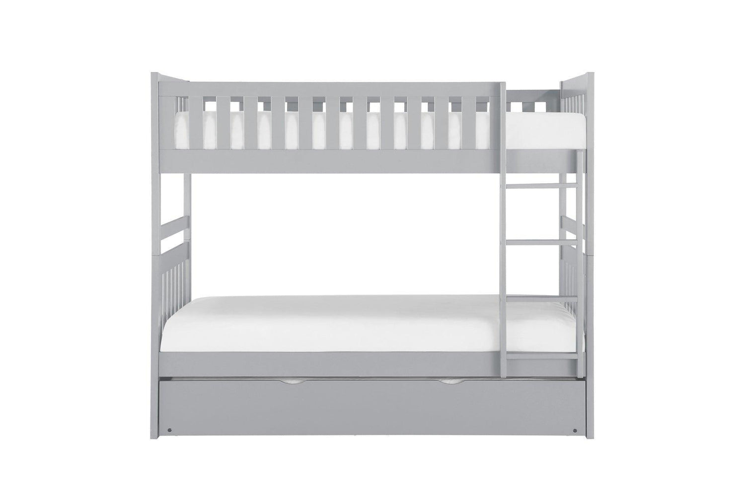 Orion Gray Contemporary Transitional Wood And Engineered Wood Youth Twin Over Twin Bedroom Set - Ella Furniture
