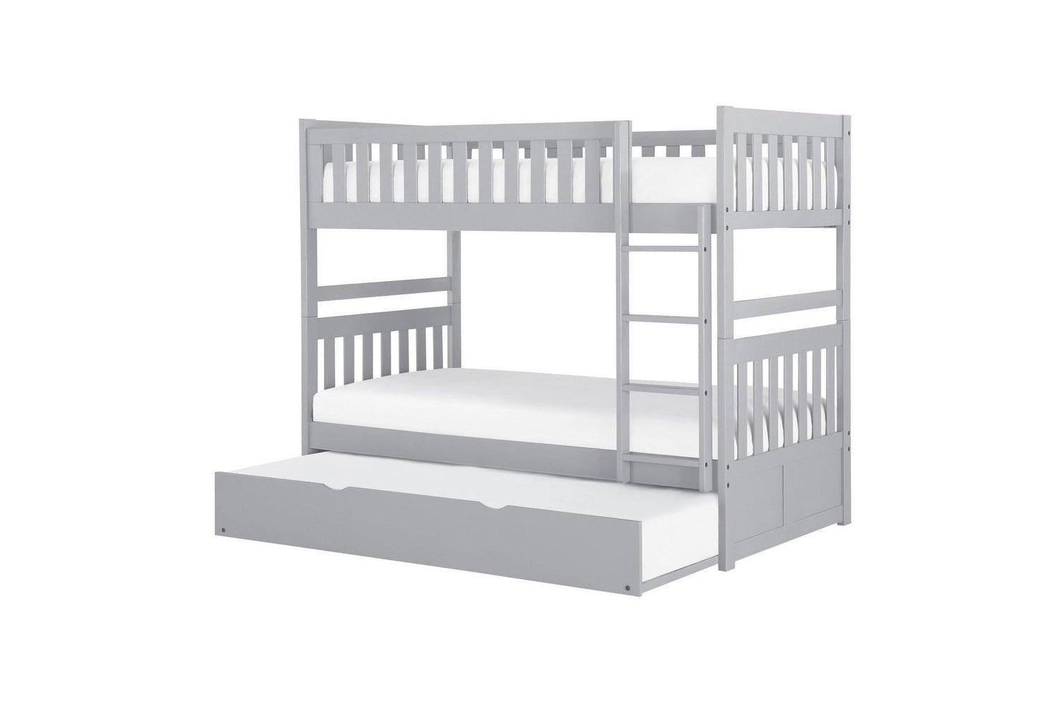 Orion Gray Contemporary Transitional Wood And Engineered Wood Youth Twin Over Twin Bedroom Set - Ella Furniture