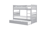 Orion Gray Contemporary Transitional Wood And Engineered Wood Youth Twin Over Twin Bedroom Set - Ella Furniture