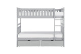 Orion Gray Contemporary Transitional Wood And Engineered Wood Youth Twin Over Twin Bedroom Set - Ella Furniture