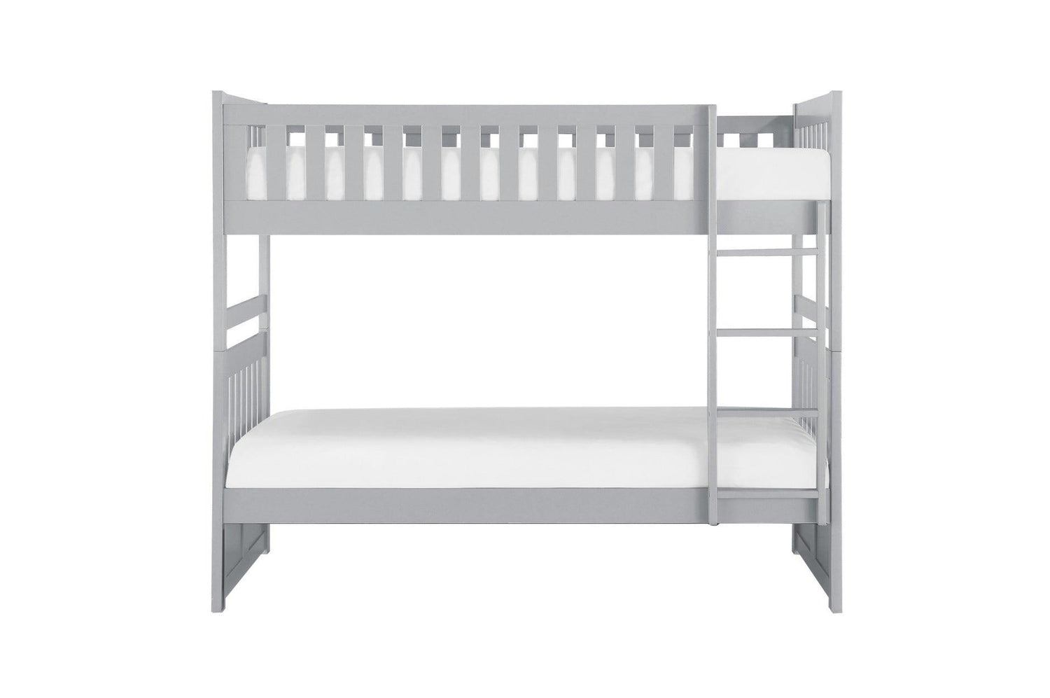 Orion Gray Contemporary Transitional Wood And Engineered Wood Youth Twin Over Twin Bedroom Set - Ella Furniture