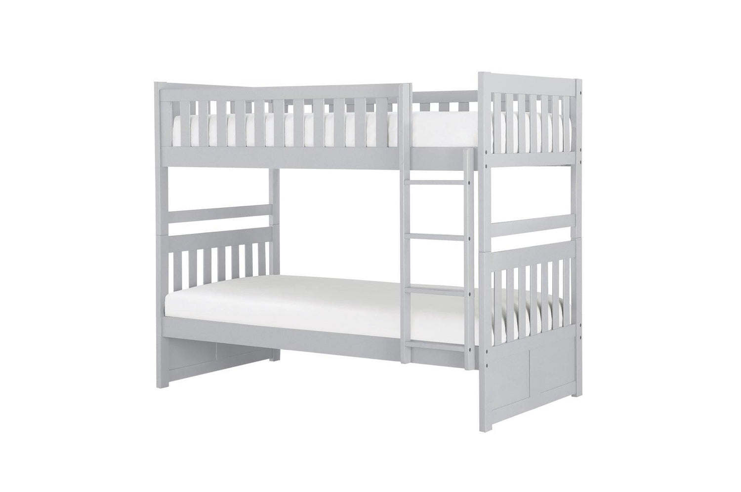 Orion Gray Contemporary Transitional Wood And Engineered Wood Youth Twin Over Twin Bedroom Set - Ella Furniture