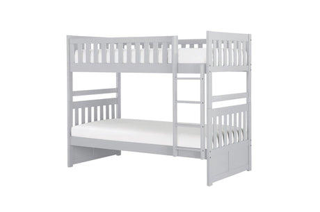 Orion Gray Contemporary Transitional Wood And Engineered Wood Youth Twin Over Twin Bedroom Set - Ella Furniture