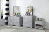 Orion Gray Contemporary Transitional Wood And Engineered Wood Youth Twin Over Twin Bedroom Set - Ella Furniture
