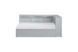 Orion Gray Modern Transitional Wood Engineered Wood Youth Twin Bed And Twin Corner Bookcase Bed - Ella Furniture