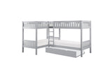 Orion Gray Modern Transitional Wood And Engineered Wood Youth Four Corner Twin Bed Bedroom Set - Ella Furniture