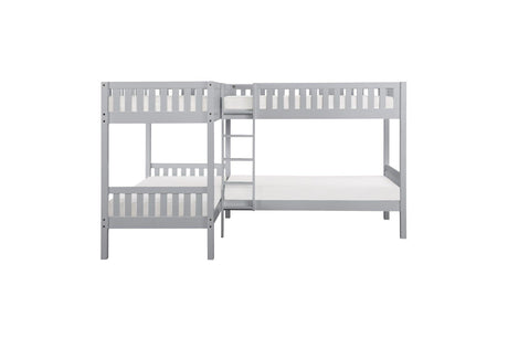 Orion Gray Modern Transitional Wood And Engineered Wood Youth Four Corner Twin Bed Bedroom Set - Ella Furniture