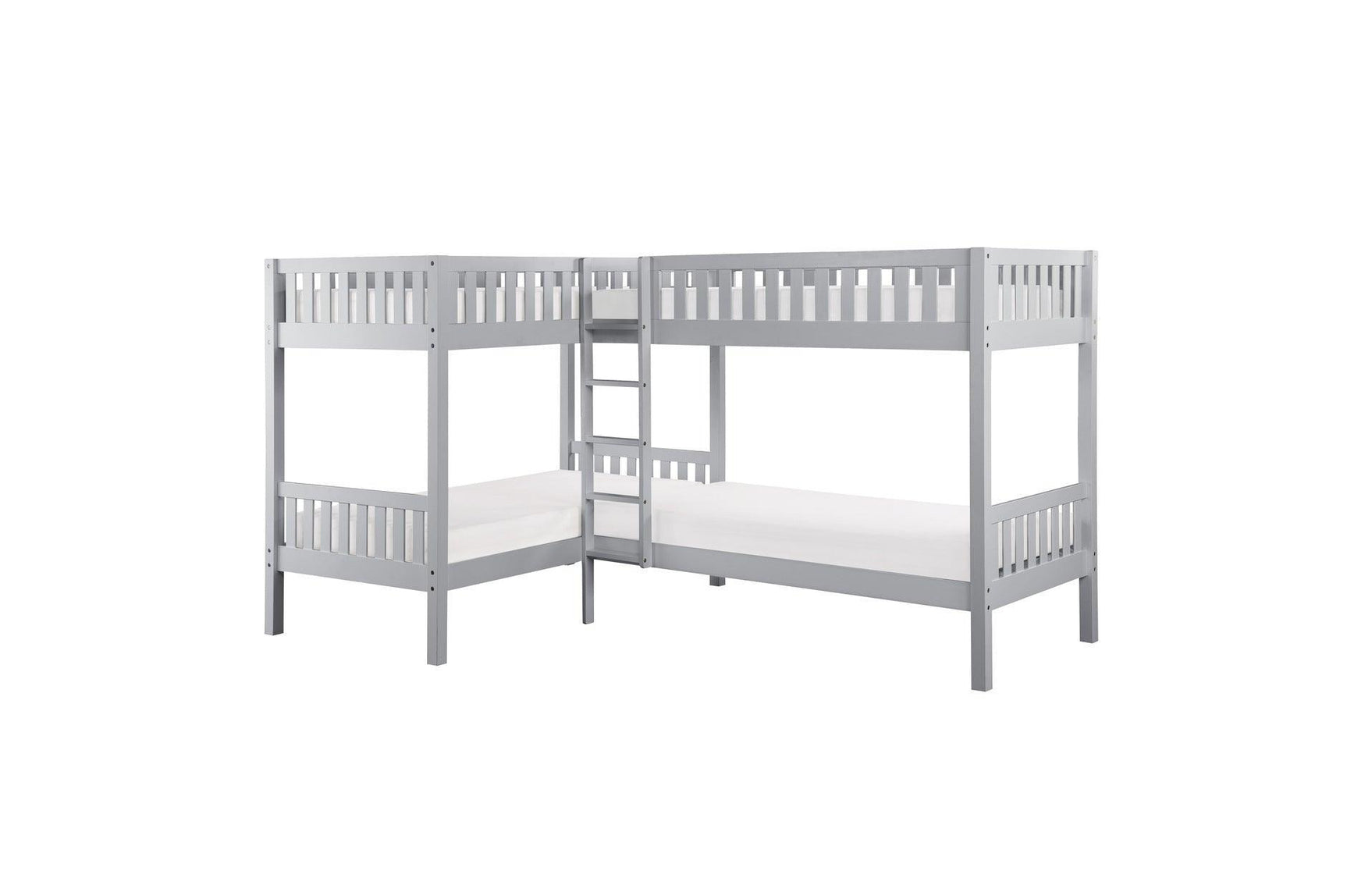 Orion Gray Modern Transitional Wood And Engineered Wood Youth Four Corner Twin Bed Bedroom Set - Ella Furniture