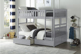Orion Gray Contemporary Transitional Wood And Engineered Wood Twin Over Twin Youth Bedroom Set - Ella Furniture