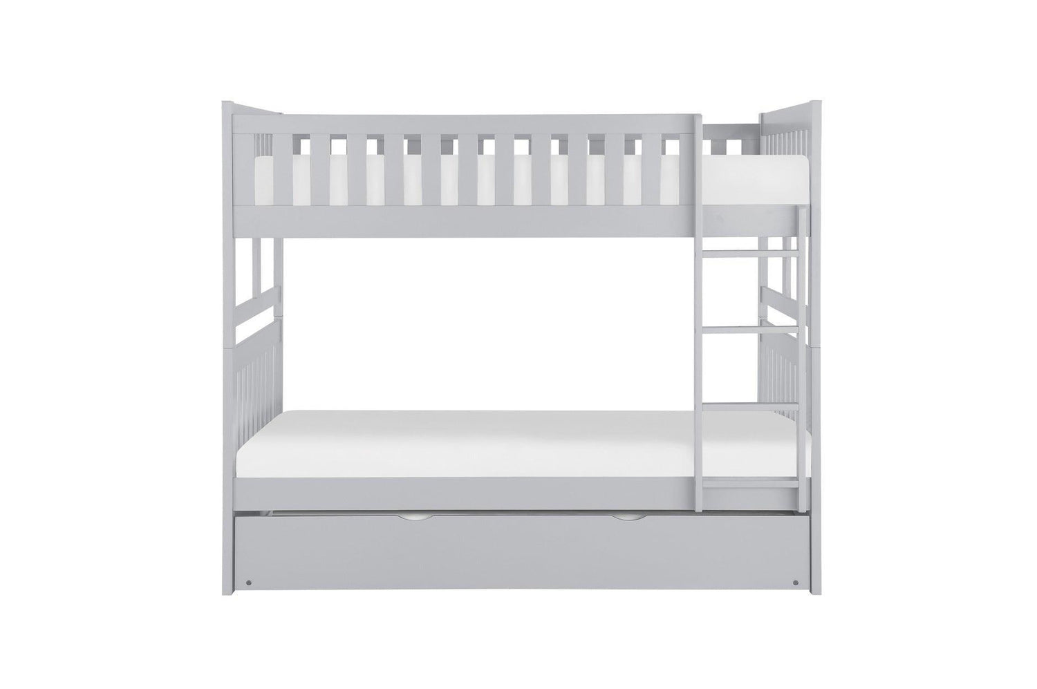 Orion Gray Contemporary Transitional Wood And Engineered Wood Twin Over Twin Youth Bedroom Set - Ella Furniture