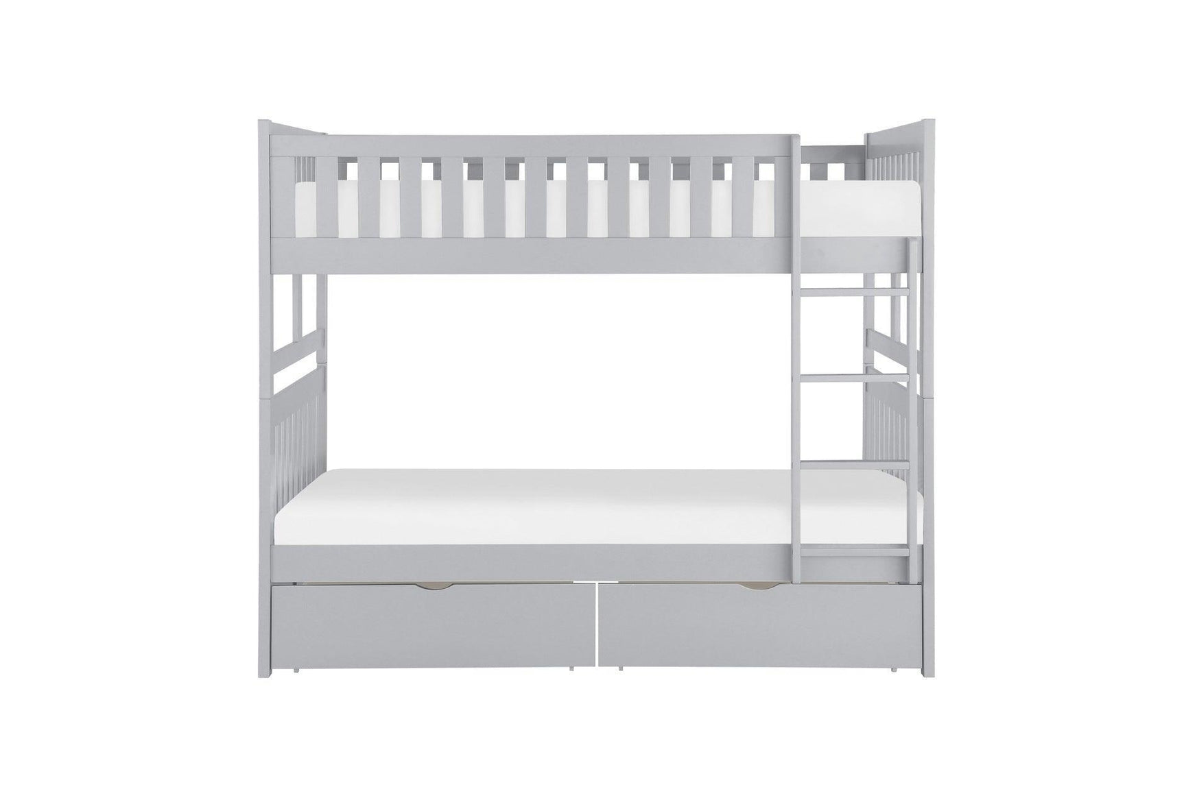 Orion Gray Contemporary Transitional Wood And Engineered Wood Twin Over Twin Youth Bedroom Set - Ella Furniture