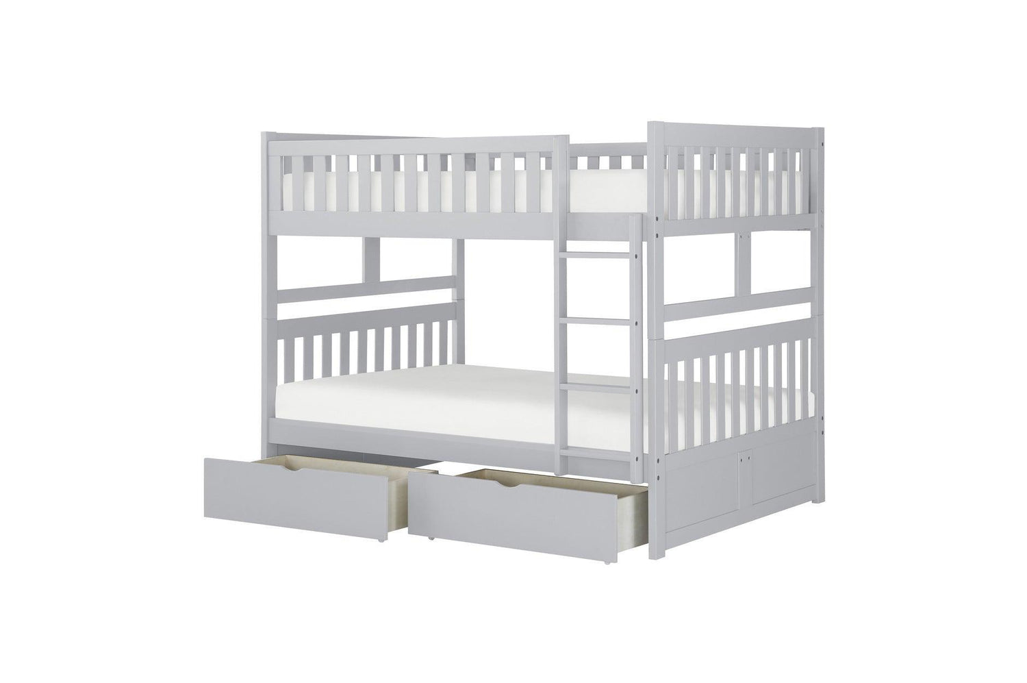 Orion Gray Contemporary Transitional Wood And Engineered Wood Twin Over Twin Youth Bedroom Set - Ella Furniture