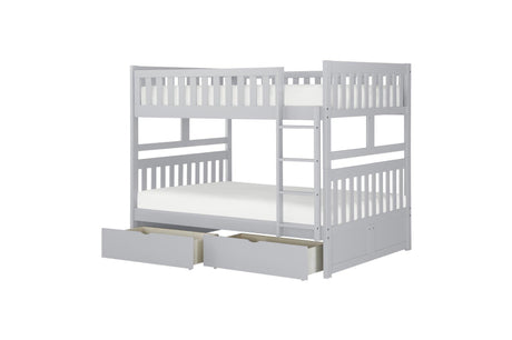 Orion Gray Contemporary Transitional Wood And Engineered Wood Twin Over Twin Youth Bedroom Set - Ella Furniture