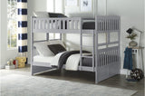 Orion Gray Contemporary Transitional Wood And Engineered Wood Twin Over Twin Youth Bedroom Set - Ella Furniture