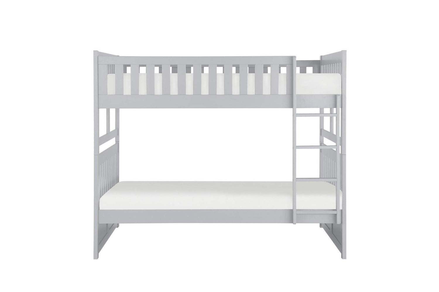 Orion Gray Contemporary Transitional Wood And Engineered Wood Twin Over Twin Youth Bedroom Set - Ella Furniture