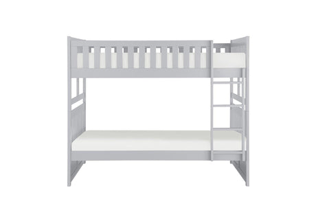 Orion Gray Contemporary Transitional Wood And Engineered Wood Twin Over Twin Youth Bedroom Set - Ella Furniture
