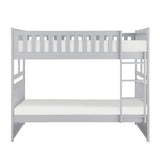 Orion Gray Modern Transitional Wood And Engineered Wood Full/full Bunk Bed - Ella Furniture