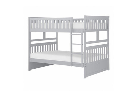 Orion Gray Contemporary Transitional Wood And Engineered Wood Twin Over Twin Youth Bedroom Set - Ella Furniture