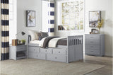 Orion Gray Modern Contemporary Transitional Wood And Engineered Wood Storage Youth Bedroom Set - Ella Furniture