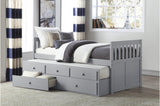 Orion Gray Modern Contemporary Transitional Wood And Engineered Wood Storage Youth Bedroom Set - Ella Furniture