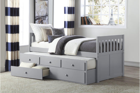 Orion Gray Modern Contemporary Transitional Wood And Engineered Wood Storage Youth Bedroom Set - Ella Furniture