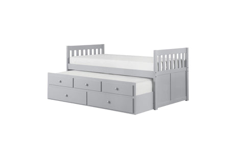 Orion Gray Modern Contemporary Transitional Wood And Engineered Wood Storage Youth Bedroom Set - Ella Furniture
