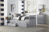 Orion Gray Modern Contemporary Transitional Wood And Engineered Wood Storage Youth Bedroom Set - Ella Furniture