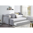 Orion Gray Modern Transitional Wood And Engineered Wood Twin/twin Bed With Twin Trundle - Ella Furniture