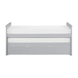 Orion Gray Transitional Wood And Engineered Wood Youth Twin Over Twin Trundle Bed - Ella Furniture