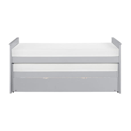 Orion Gray Transitional Wood And Engineered Wood Youth Twin Over Twin Trundle Bed - Ella Furniture