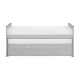 Orion Gray Modern Transitional Wood And Engineered Wood Twin/twin Bed With Twin Trundle - Ella Furniture
