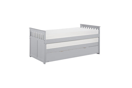 Orion GrayYouth Twin Over Twin Bed With Optional Dual Under-bed Toyboxes Or Twin Bed Trundle - Ella Furniture