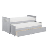 Orion Gray Modern Transitional Wood And Engineered Wood Twin/twin Bed With Storage Boxes - Ella Furniture