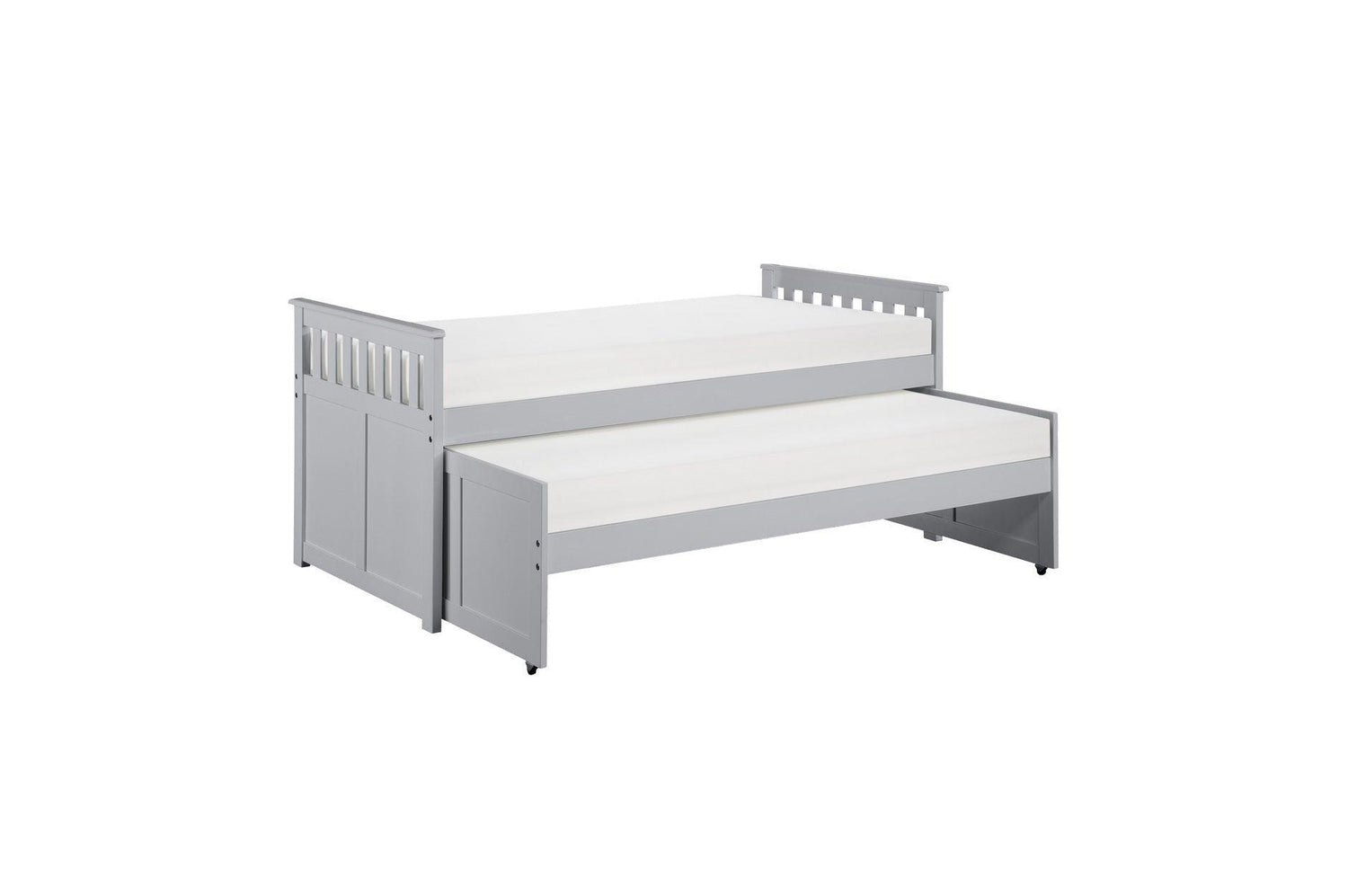 Orion GrayYouth Twin Over Twin Bed With Optional Dual Under-bed Toyboxes Or Twin Bed Trundle - Ella Furniture