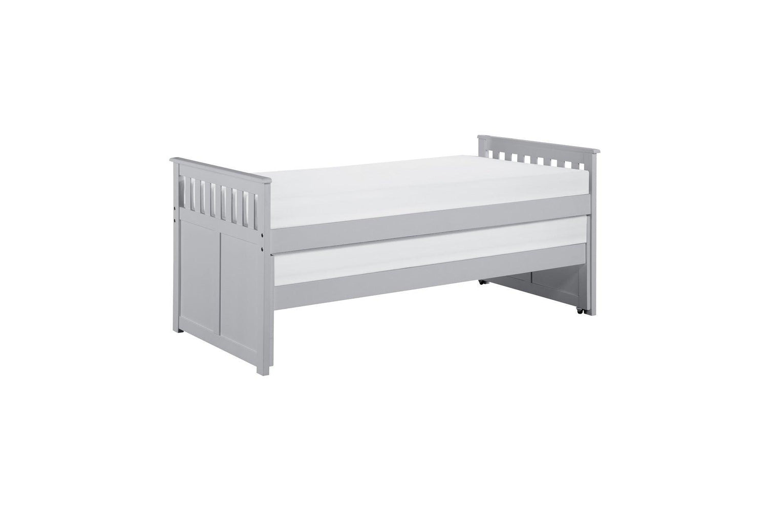 Orion GrayYouth Twin Over Twin Bed With Optional Dual Under-bed Toyboxes Or Twin Bed Trundle - Ella Furniture