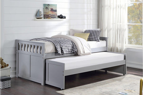 Orion GrayYouth Twin Over Twin Bed With Optional Dual Under-bed Toyboxes Or Twin Bed Trundle - Ella Furniture