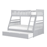 Orion Gray Modern Transitional Wood And Engineered Wood Twin/full Bunk Bed With Twin Trundle - Ella Furniture
